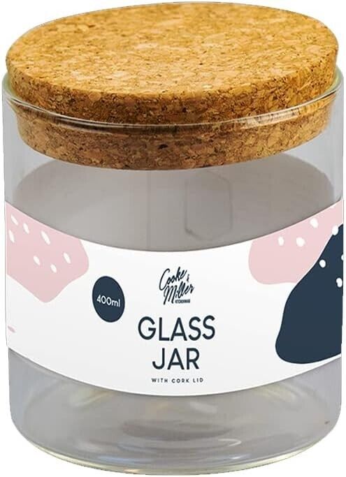Glass Cookie Jars with Lid Storage Jars Coffee Tea Spice Jar Food Storage 400ML - Image 5