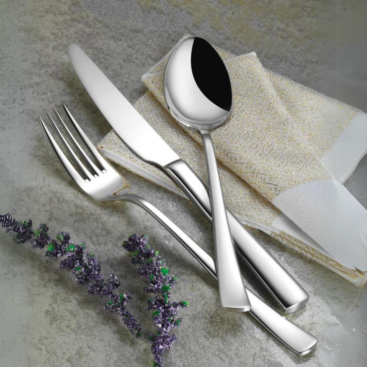 Uysal 18/10 Stainless Steel Cutlery Set - Dessert Spoon Set (Box of 12)