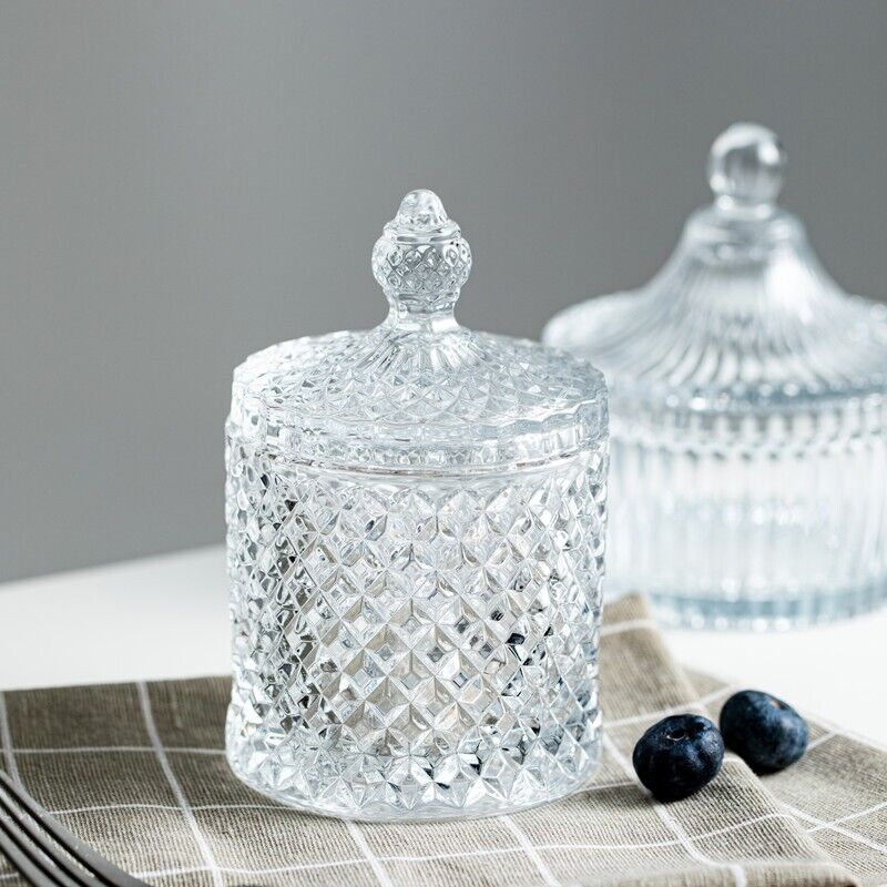 Candy Dishe With Lid,Decorative Candy Jar,Glass Storage Jar,Crystal Candy Jar - Image 5