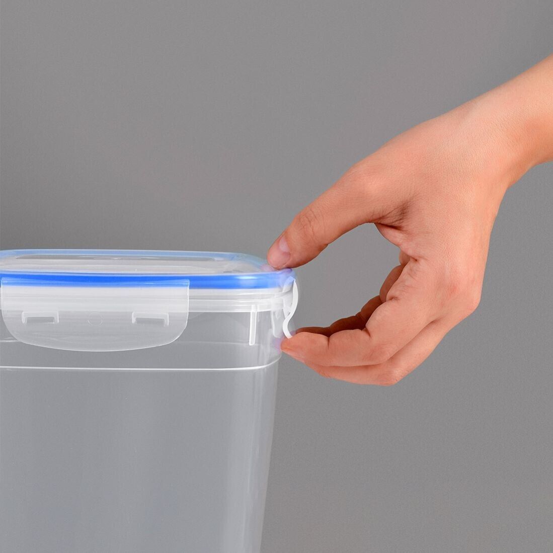 1500ml Airtight Food Storage Square Containers Clip Lid Seal Lock BPA Free - Image 2