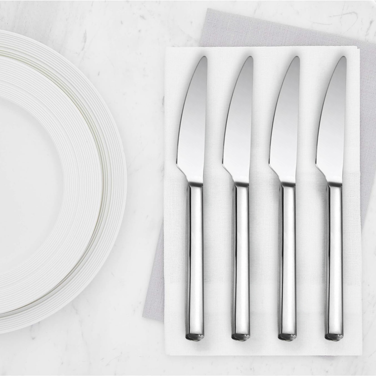12x UYSAL Stainless Steel Dinner Knives, Cutlery Kitchen Butter Knife 18/10 - Image 3