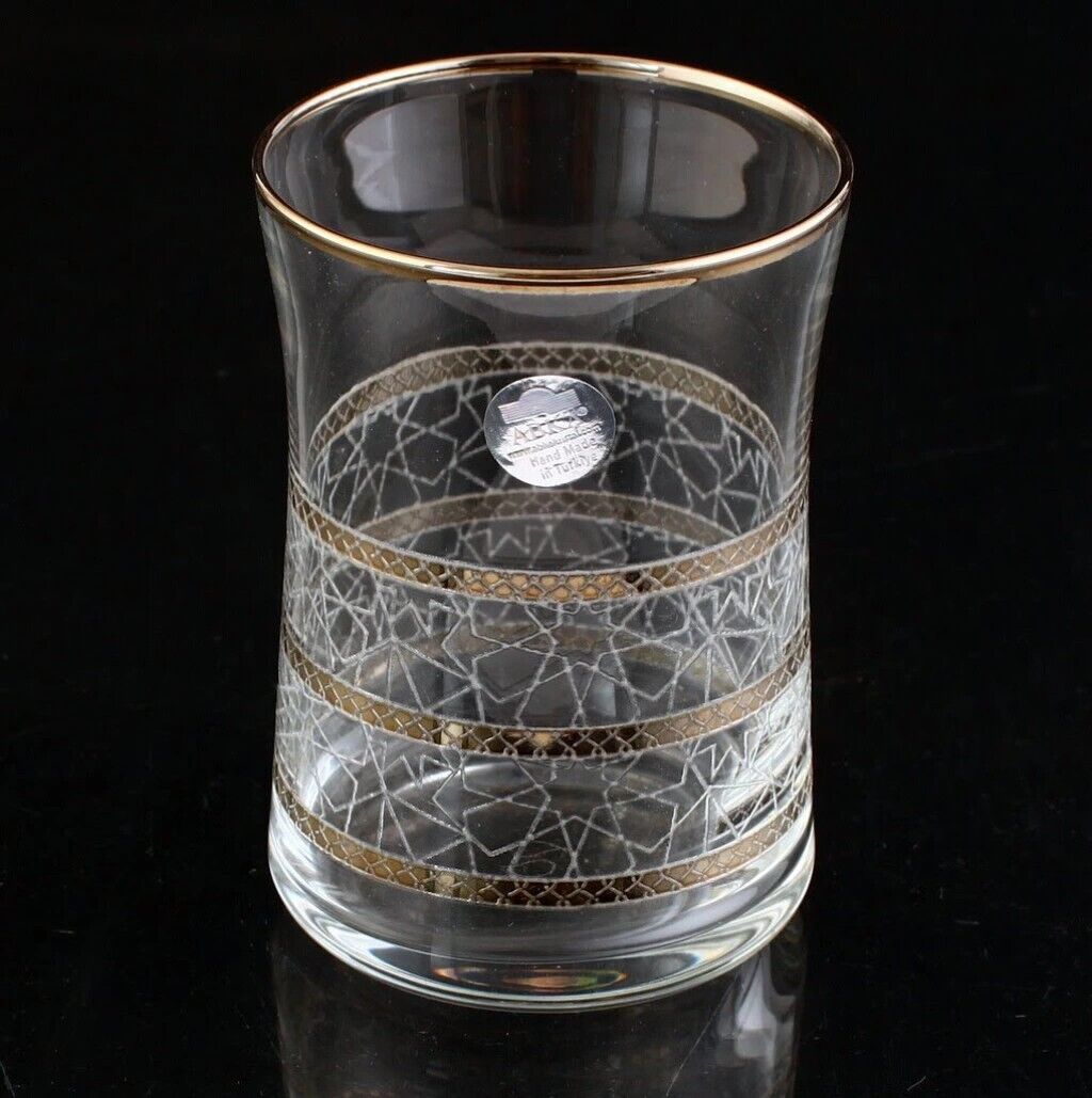 Pack of 6 ABKA Luxury Turkish Glass Set, 3mm Bottom - Gift Box