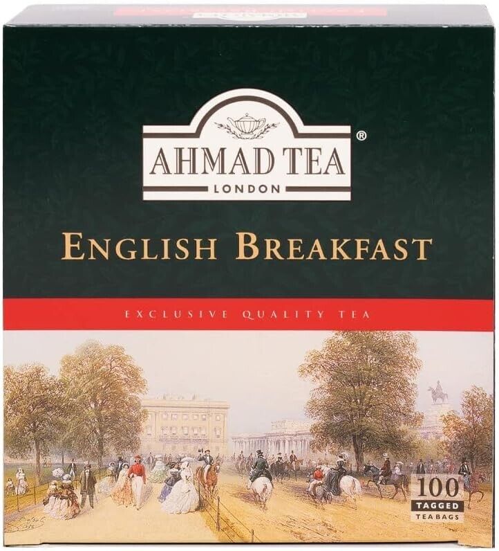 Ahmad Black Tea English Breakfast Tea - 100 Teabags - Caffeinated and Sugar - Image 2