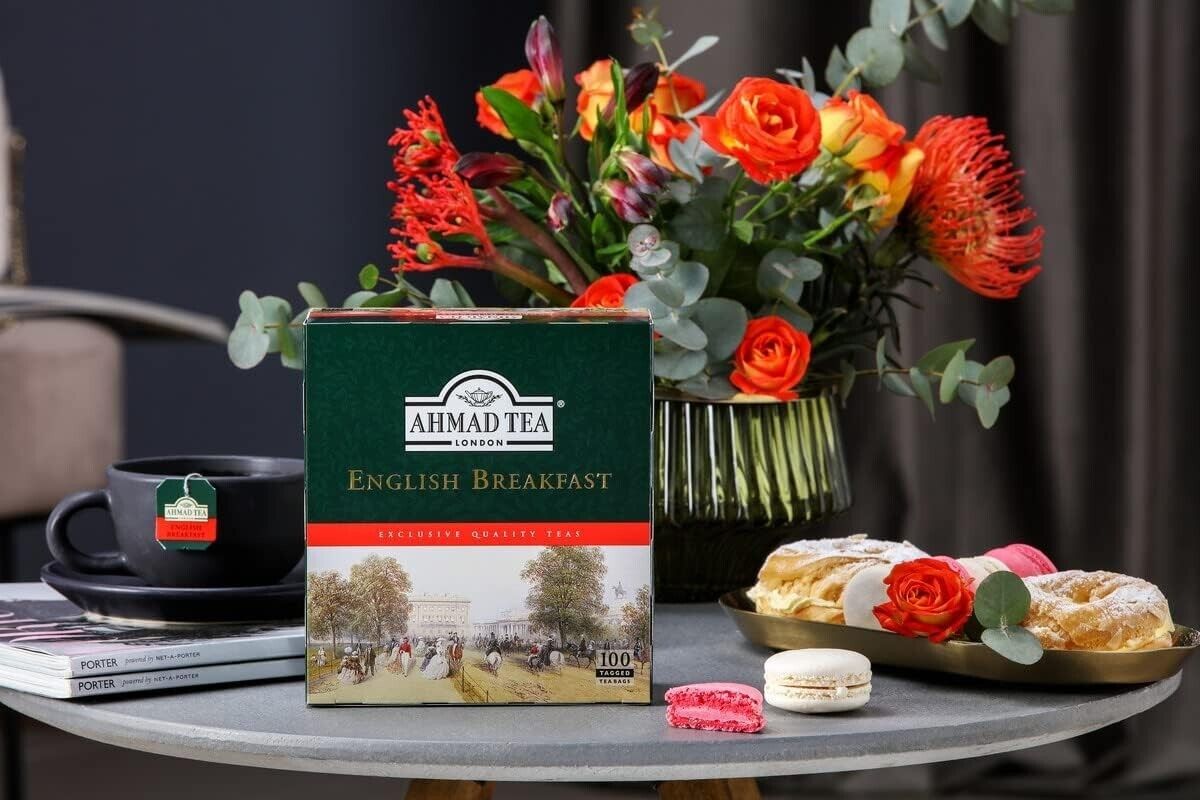 Ahmad Black Tea English Breakfast Tea - 100 Teabags - Caffeinated and Sugar - Image 4
