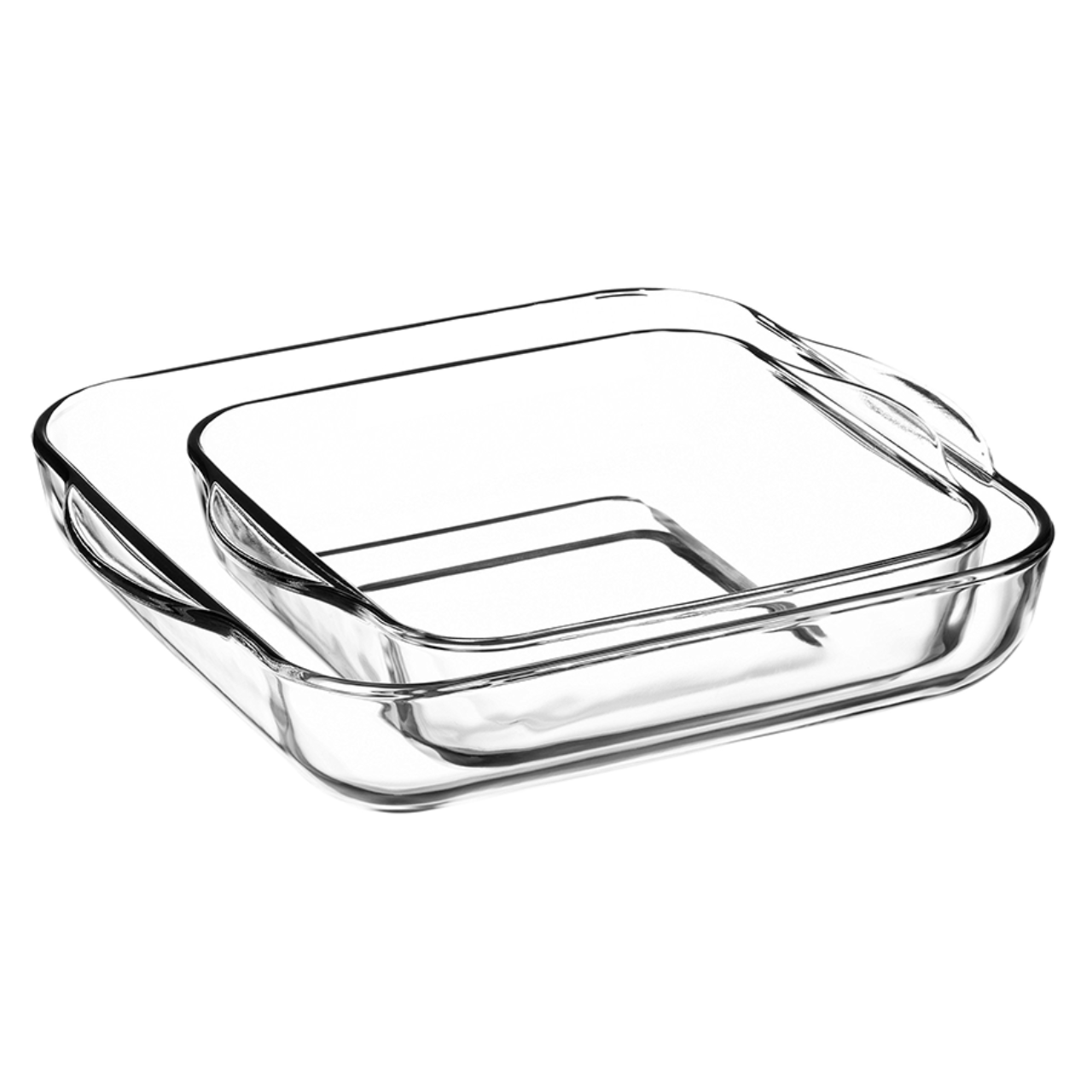 Square Baking Dish 500ml Pie Transparent Glass Tray Oven Safe Dish