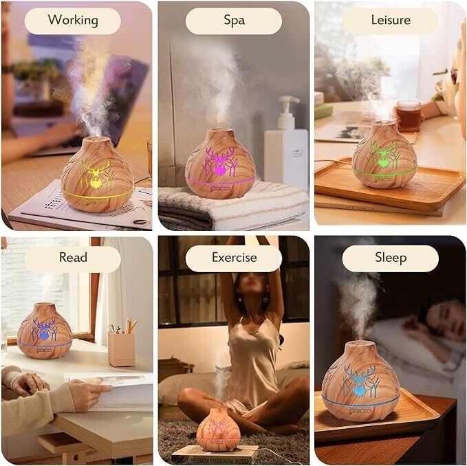 Humidifier Ultrasonic Aroma Diffuser, 4 Timer/Colorful Light/Remote Control - Image 6