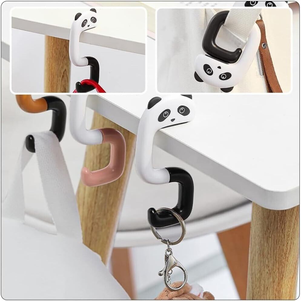 Panda Folding Plactic Hanging Table Hook Key Holder Handbag Desk Hanger 1/2/3 - Image 5