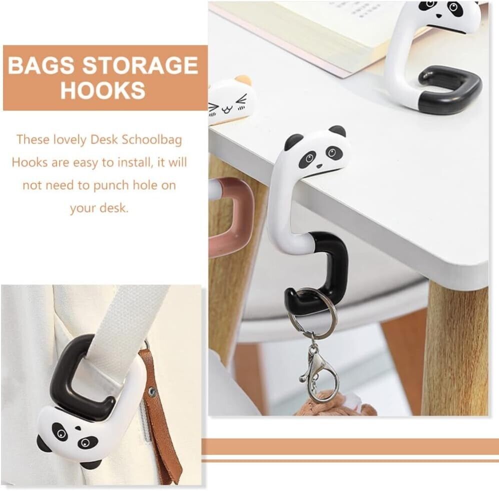 Panda Folding Plactic Hanging Table Hook Key Holder Handbag Desk Hanger 1/2/3 - Image 6